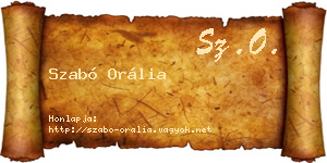 Szabó Orália névjegykártya